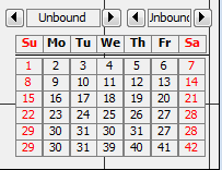 Sample frmCalendar in Design view