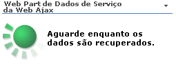 Mensagem de recuperação de dados de Web Part