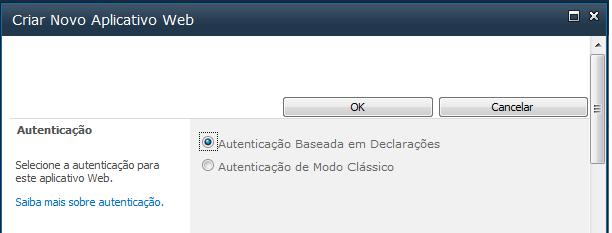 Autenticação baseada em declaração ou de modo clássico