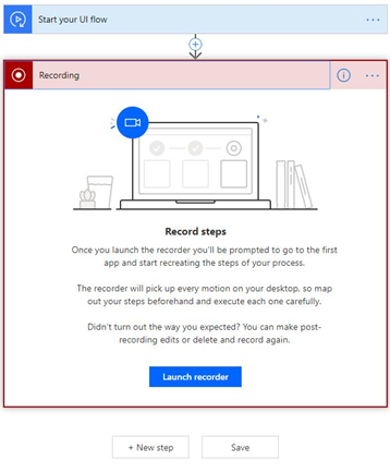 Record the steps to automate