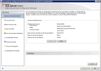 ferramenta Configuração do Reporting Services