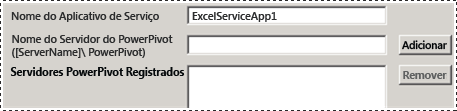 Registrar servidores do PowerPivot na nova ferramenta de configuração