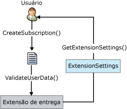 Processo de interface IDeliveryExtension