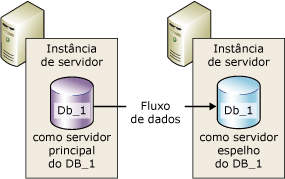 Parceiros em uma sessão de espelhamento de banco de dados