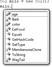 IntelliSense is your friend. When you start to type in a method, IntelliSense helpfully provides a list of possible methods, to ensure that you pick a valid one.