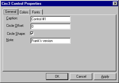 Circ3 Properties Dialog Box