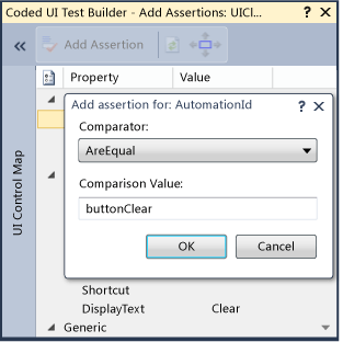 Código UI <>declarações de teste>