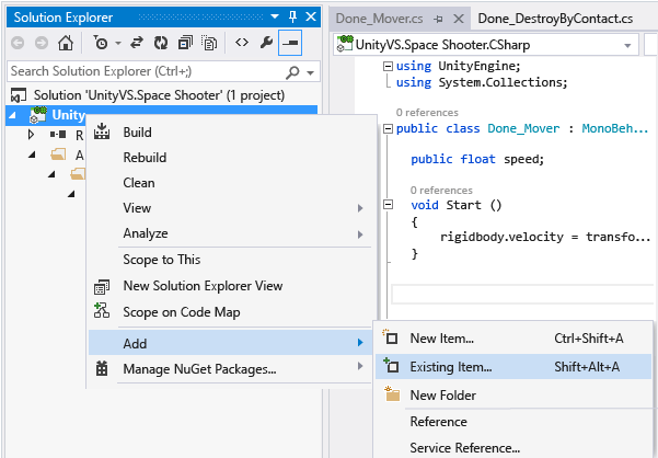 Add your existing DLL project to the solution.