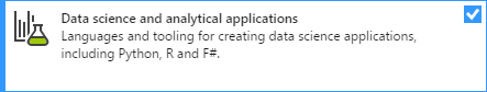Data science and analytical applications workload in VS2017