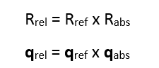 Multiplique o objeto de referência pelo objeto absoluto.