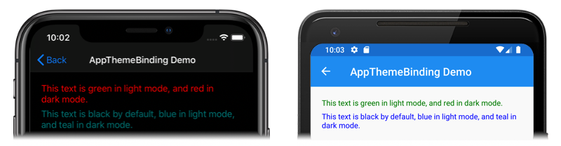 Demonstração do AppThemeBinding