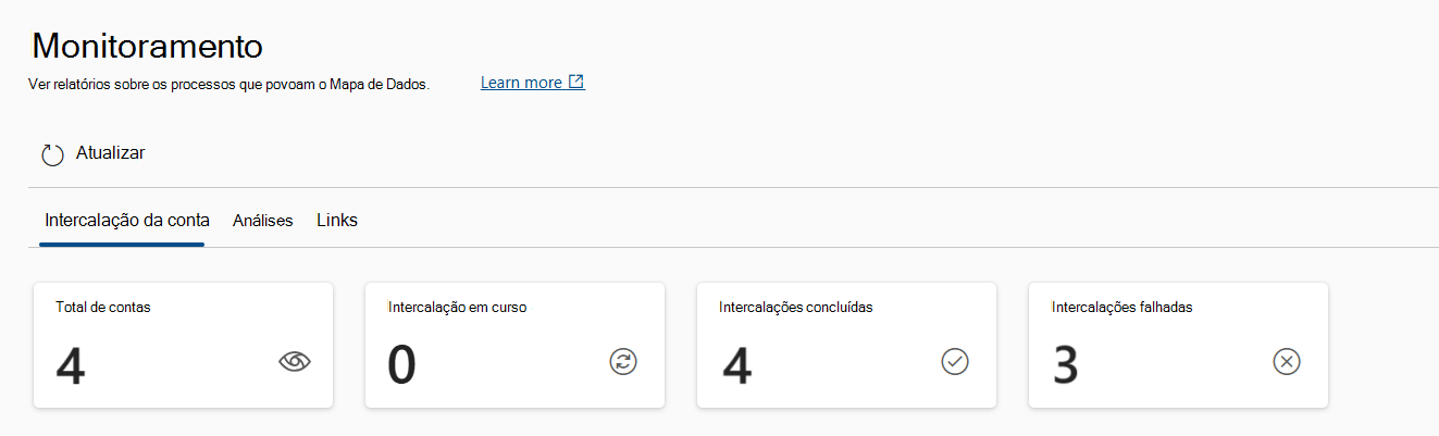 Screenshot of the merge statistics in the monitoring page.