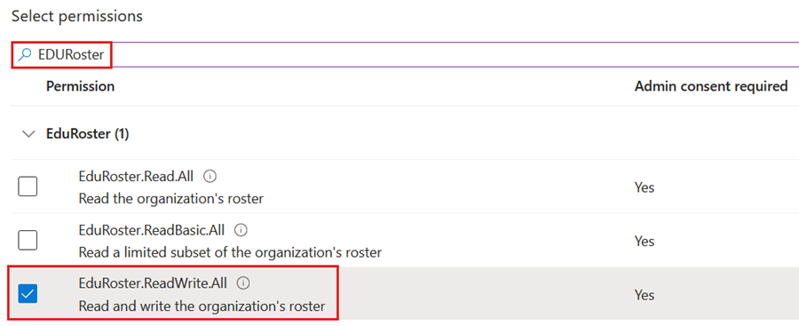 Captura de ecrã a mostrar a localização de eduroster.readwrite.all.