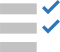 Ícone de lista de verificação com duas marcas de seleção.