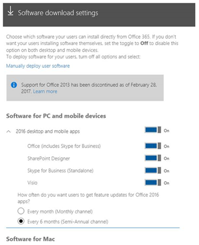 Escolha o software que pretende disponibilizar às pessoas da sua empresa.