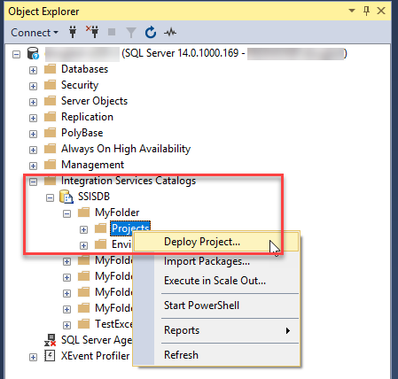 Implantar um projeto do SSMS