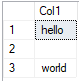 Resultados da consulta usando o <span class=