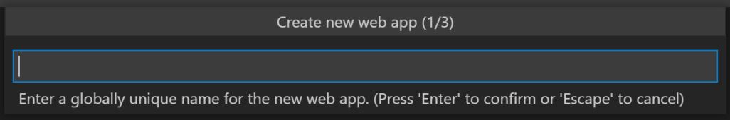 Screenshot showing where to provide an app name.