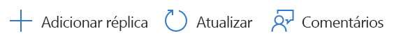 Captura de tela do botão adicionar réplica.