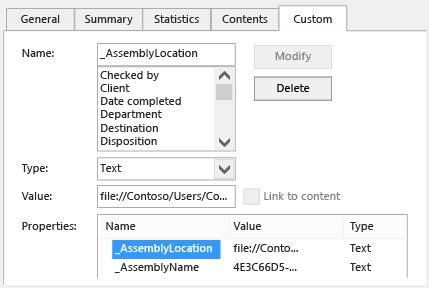 A propriedade AssemblyLocation.