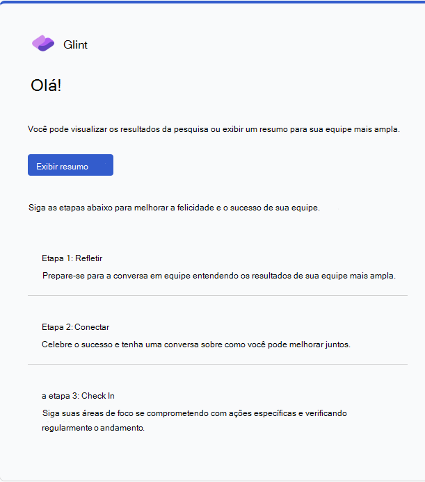 Captura de ecrã a mostrar o e-mail de Notificação de Resultados finais do Inquérito.