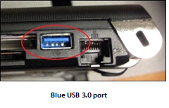 porta usb 3.0 azul