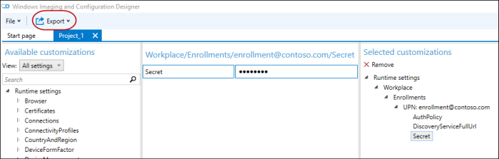 menu icd para exportação.