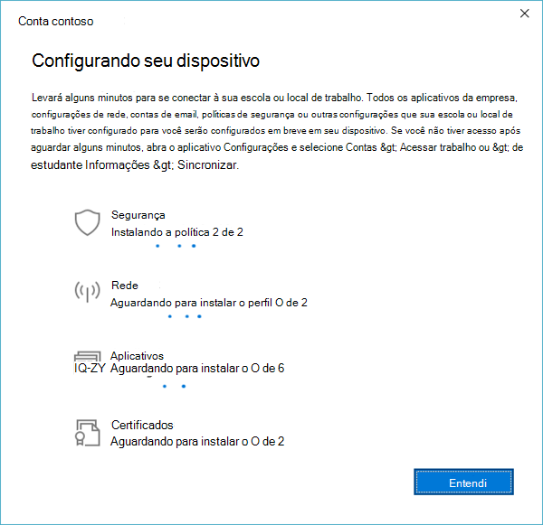 para configurar o seu dispositivo