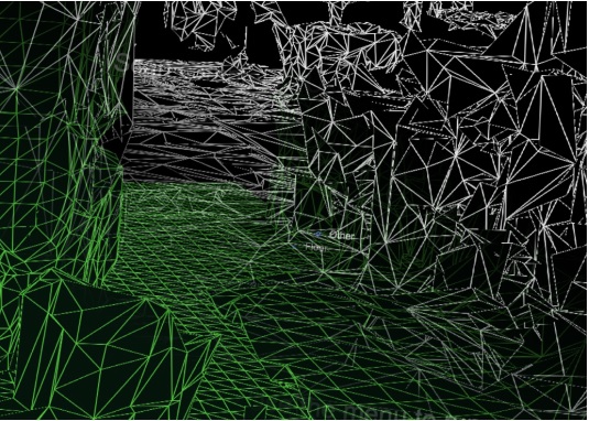 Malha gerada produzida a partir do volume de voxel