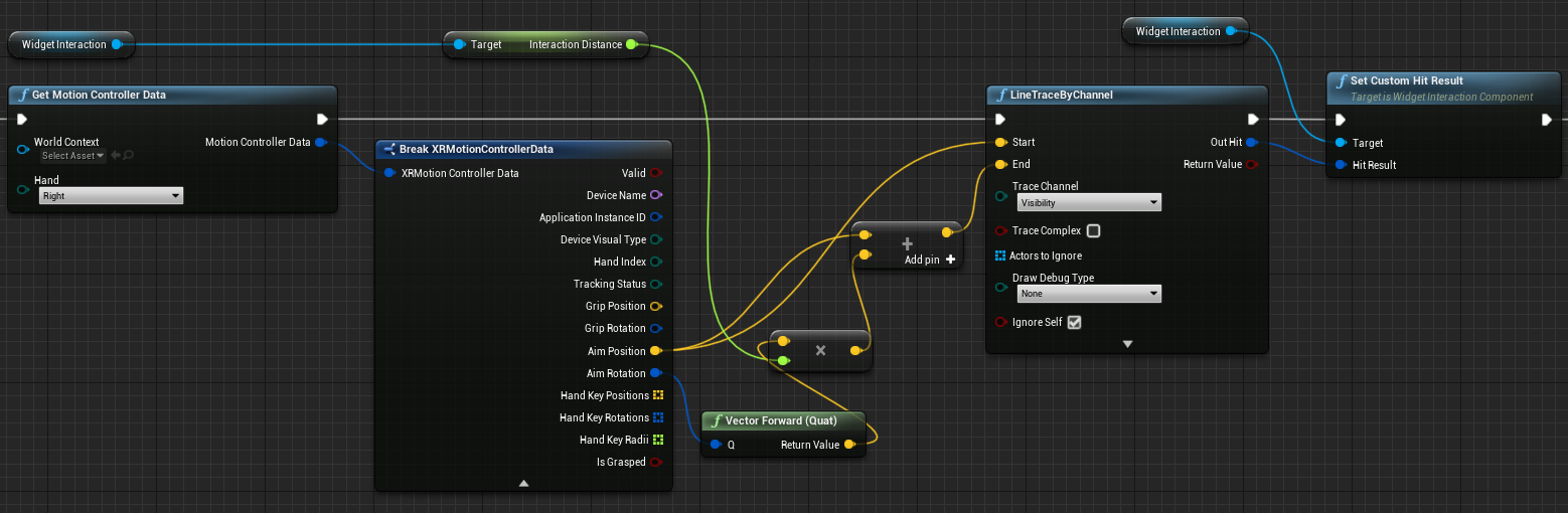 Blueprint da função de dados do controlador de movimento get