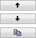 captura de tela dos botões para cima, para baixo e copiar 