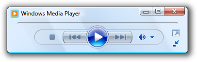 captura de tela dos botões centralizados do media player 