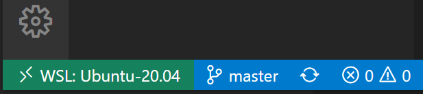 Indicador remoto WSL do VS Code