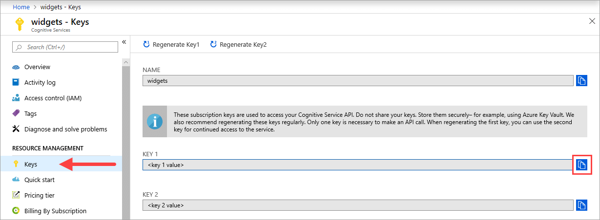 Captura de ecrã que mostra a obtenção de uma das duas teclas para utilização posterior.