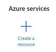 Captura de ecrã da criação de um recurso no portal do Azure.