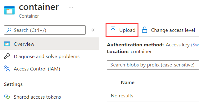 Botão de carregamento de Blob