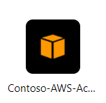 Captura de tela do ícone do aplicativo Console AWS.