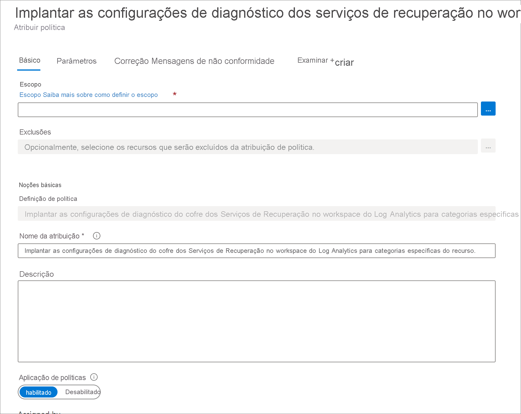 Noções básicas sobre atribuição de políticas