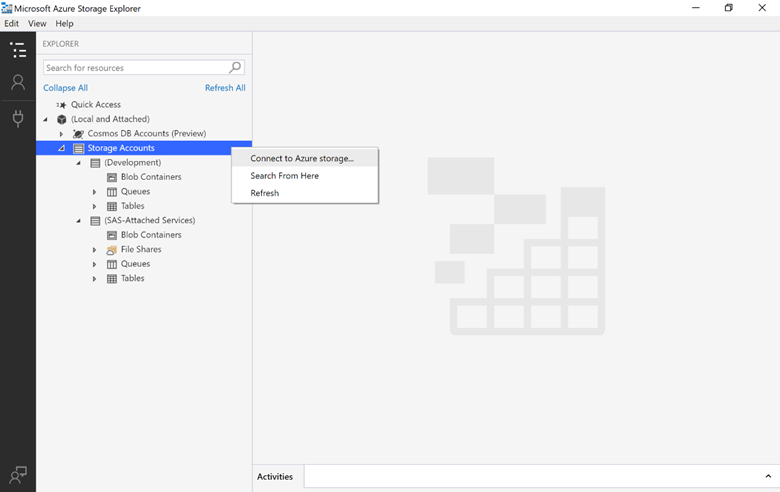 Ligar ao Armazenamento do Azure