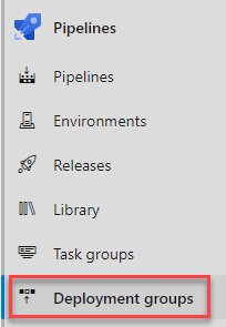 Navegando para grupos de implantação em Pipelines