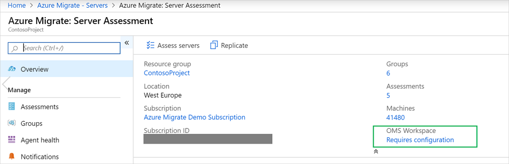 Captura de ecrã da área de trabalho do Log Analytics.