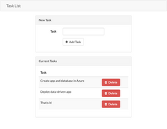 Captura de ecrã da aplicação Laravel em execução no Serviço de Aplicações.