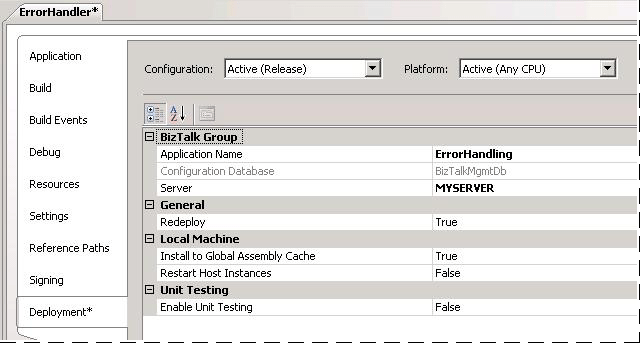 Deployment properties sheet in Visual Studio 2005