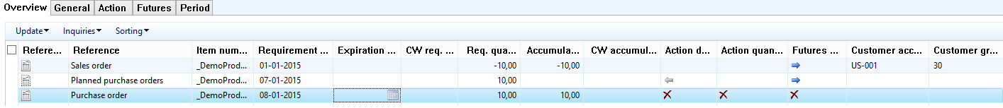 Captura de ecrã do caso A para o cenário 1.