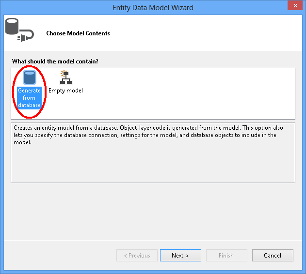 Choose Model Contents