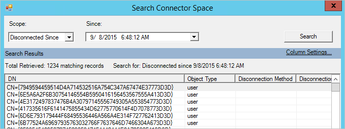 Espaço do Conector de Pesquisa