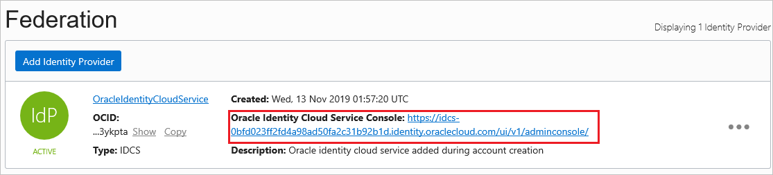 A captura de tela mostra a URL do Oracle.