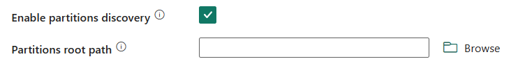 Captura de ecrã a mostrar Ativar deteção de partições.