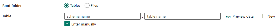 Captura de tela mostrando o nome da tabela com esquema.