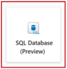 Uma captura de tela do ícone do banco de dados SQL na malha.